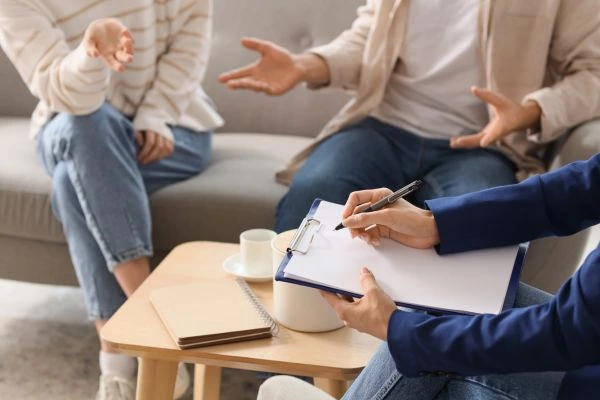 Image of divorce mediation Shropshire in progress.