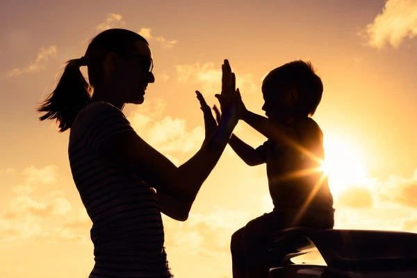 Image of happy mother and child after resolving child arrangements Shropshire